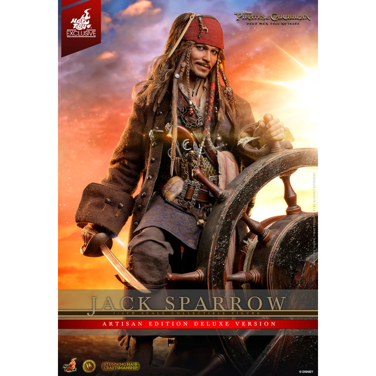 Hot Toys Piratas del Caribe - Jack Sparrow Artisan Edition Deluxe Version - Dead Men Tell No Tales