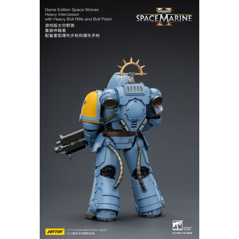 JoyToy - Space Marines II - Space Wolves - Intercesor Pesado con Rifle de Cerrojo Pesado y Pistola de Cerrojo 1/18