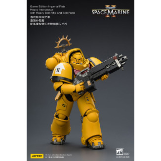 JoyToy - Space Marines II - Imperial Fists - Intercesor Pesado con Rifle de Cerrojo Pesado y Pistola de Cerrojo 1/18
