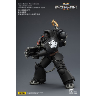 JoyToy - Space Marines II - Guardia del Cuervo - Intercesor Pesado con Rifle de Cerrojo Pesado y Pistola de Cerrojo 1/18