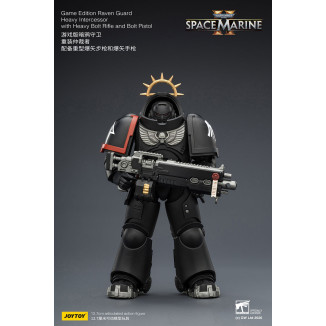 JoyToy - Space Marines II - Guardia del Cuervo - Intercesor Pesado con Rifle de Cerrojo Pesado y Pistola de Cerrojo 1/18