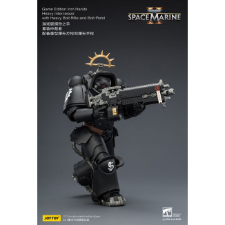 JoyToy - Space Marines II - Iron Hands - Intercesor Pesado con Rifle de Cerrojo Pesado y Pistola de Cerrojo 1/18