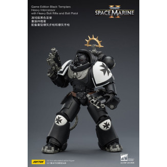 JoyToy - Space Marines II - Black Templars - Intercesor Pesado con Rifle de Cerrojo Pesado y Pistola de Cerrojo 1/18