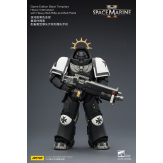 JoyToy - Space Marines II - Black Templars - Intercesor Pesado con Rifle de Cerrojo Pesado y Pistola de Cerrojo 1/18