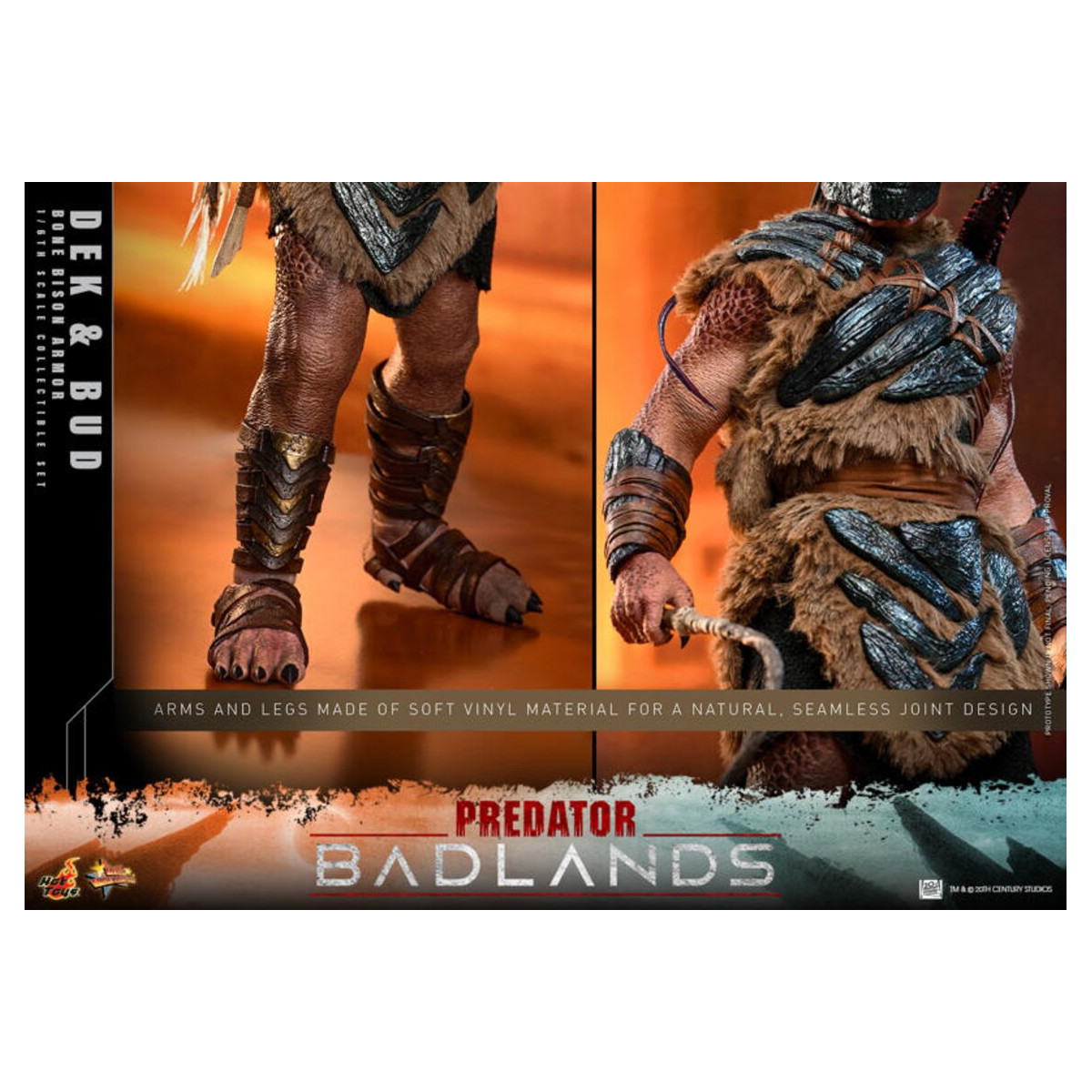 Hot Toys - Predator: Badlands - Dek (Armadura Bisonte de Hueso) y Bud MMS 1/6