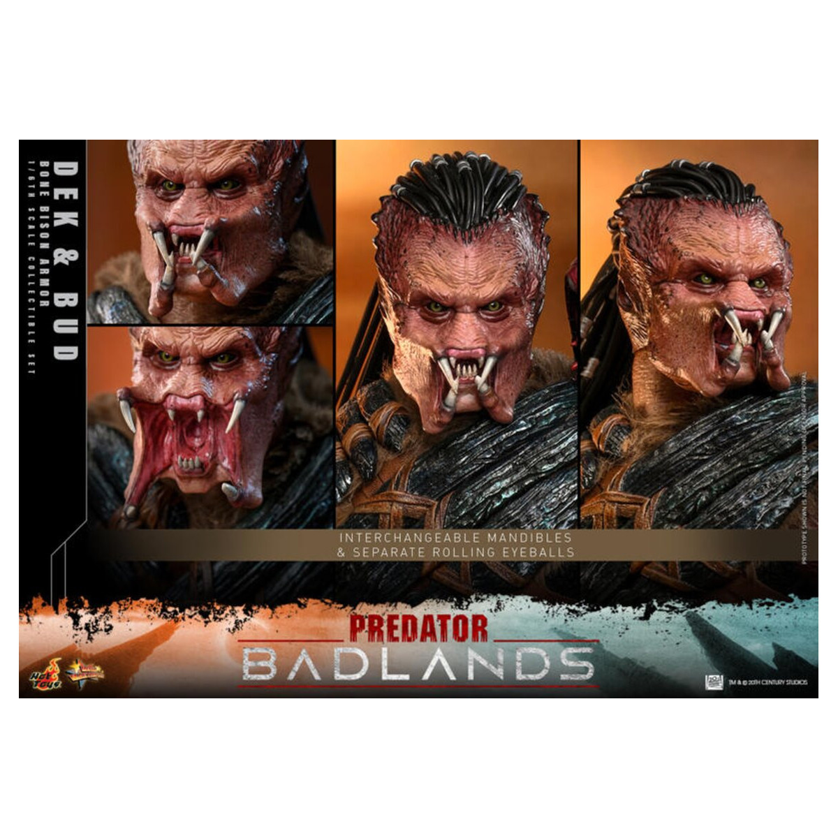 Hot Toys - Predator: Badlands - Dek (Armadura Bisonte de Hueso) y Bud MMS 1/6