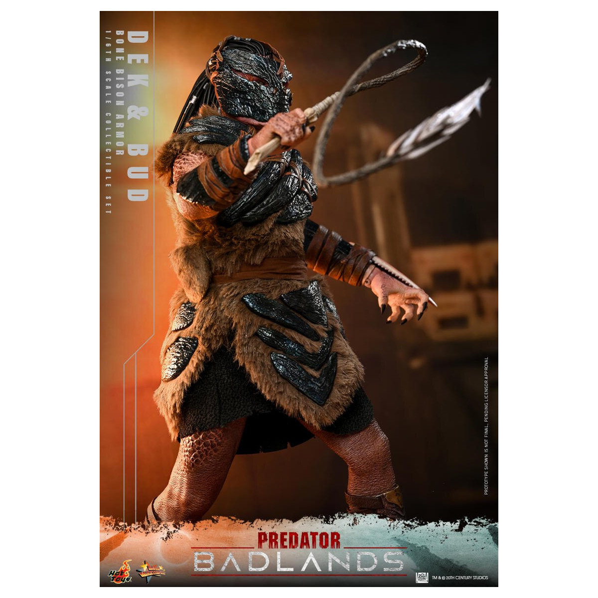 Hot Toys - Predator: Badlands - Dek (Armadura Bisonte de Hueso) y Bud MMS 1/6