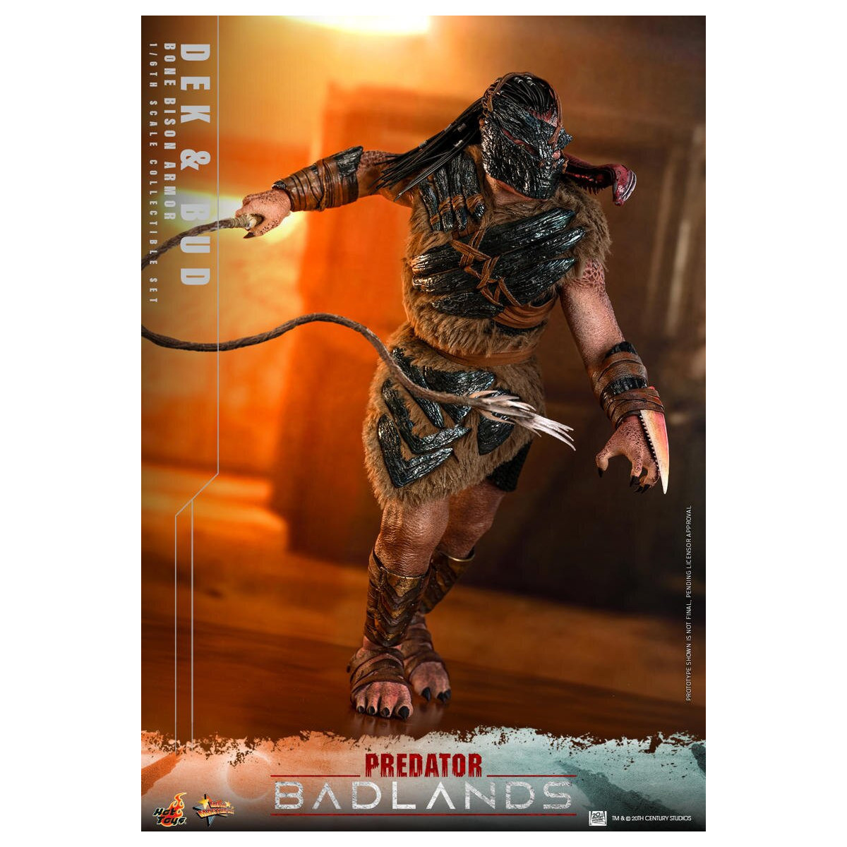Hot Toys - Predator: Badlands - Dek (Armadura Bisonte de Hueso) y Bud MMS 1/6