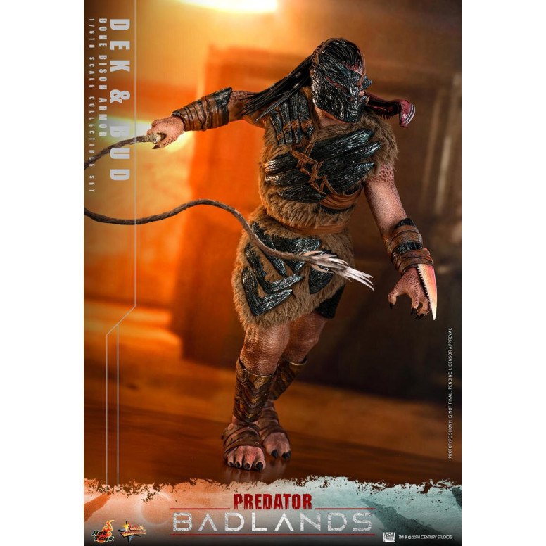 Hot Toys - Predator: Badlands - Dek (Armadura Bisonte de Hueso) y Bud MMS 1/6