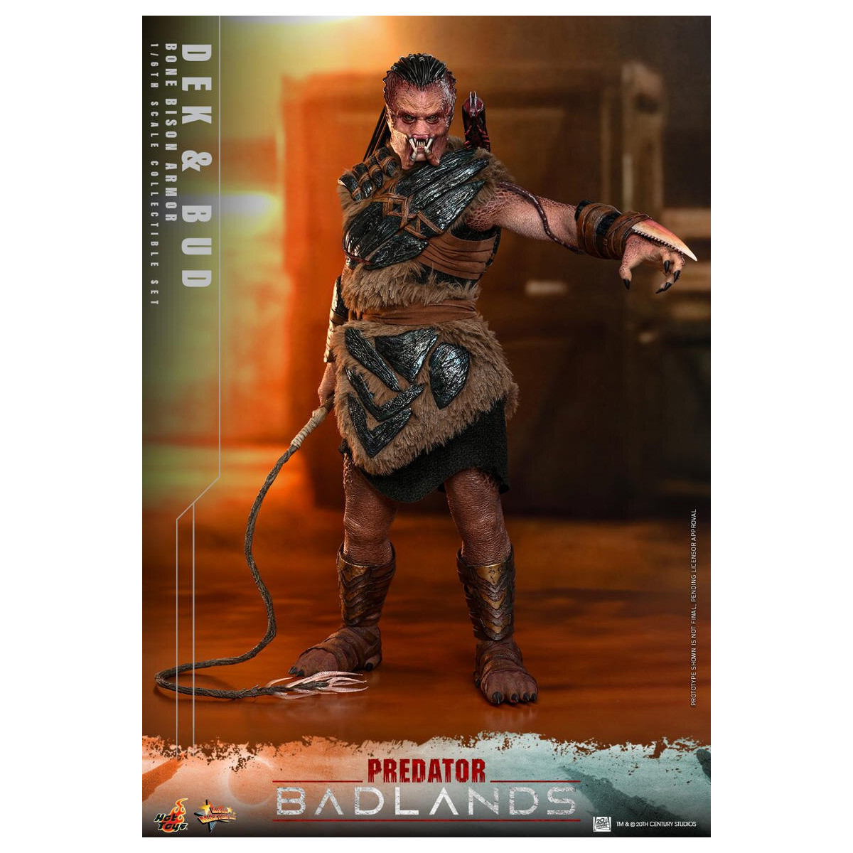 Hot Toys - Predator: Badlands - Dek (Armadura Bisonte de Hueso) y Bud MMS 1/6