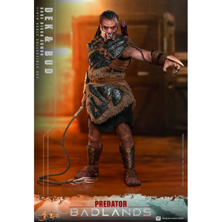 Hot Toys - Predator: Badlands - Dek (Armadura Bisonte de Hueso) y Bud MMS 1/6
