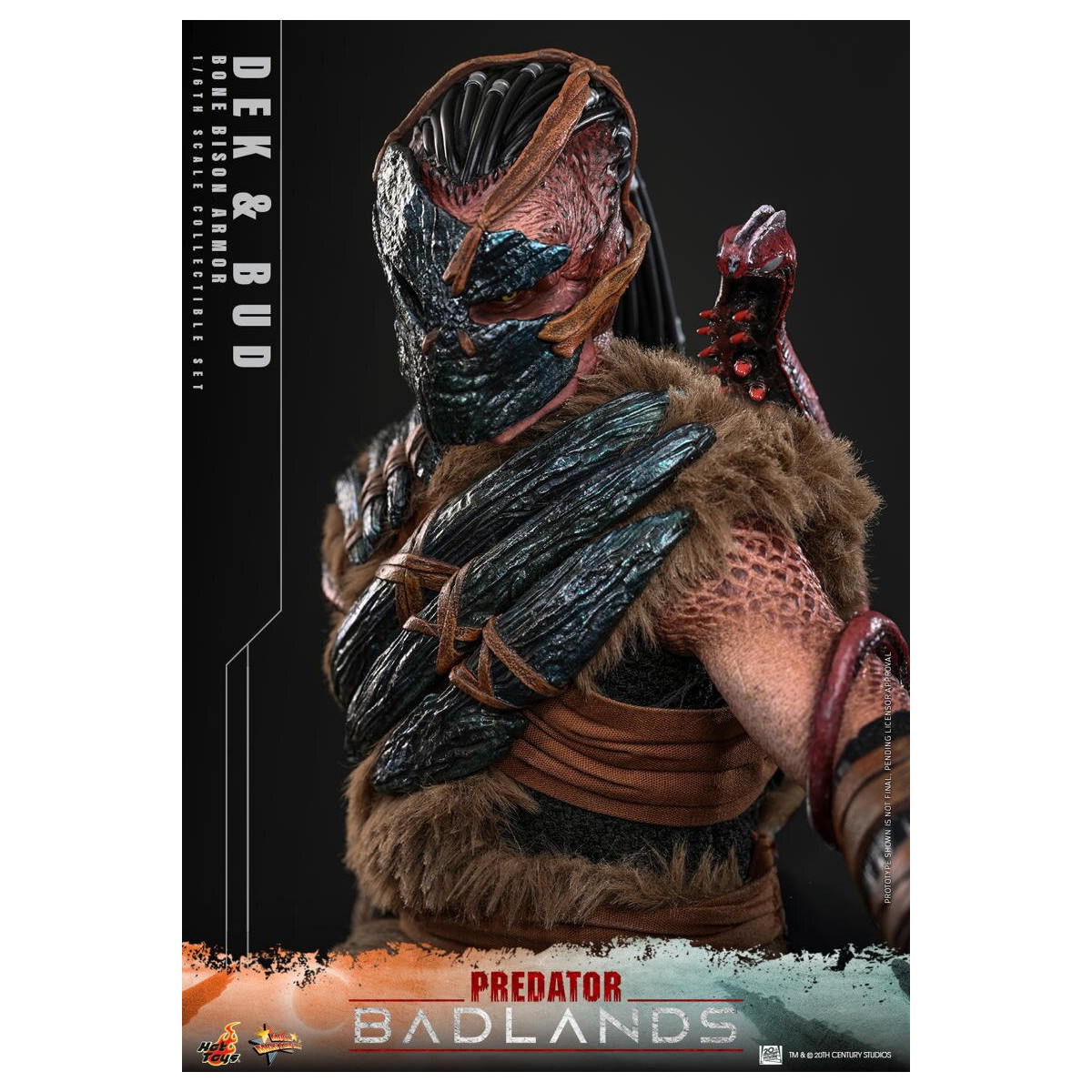 Hot Toys - Predator: Badlands - Dek (Armadura Bisonte de Hueso) y Bud MMS 1/6