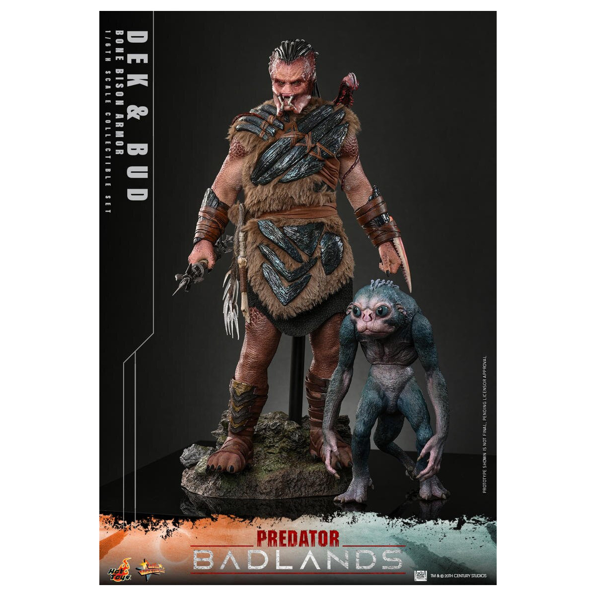 Hot Toys - Predator: Badlands - Dek (Armadura Bisonte de Hueso) y Bud MMS 1/6