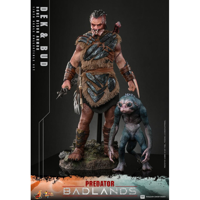 Hot Toys - Predator: Badlands - Dek (Armadura Bisonte de Hueso) y Bud MMS 1/6