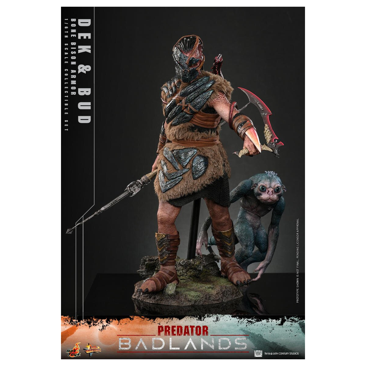 Hot Toys - Predator: Badlands - Dek (Armadura Bisonte de Hueso) y Bud MMS 1/6