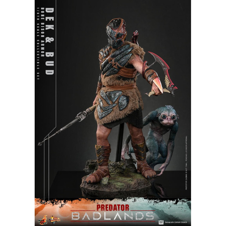 Hot Toys - Predator: Badlands - Dek (Armadura Bisonte de Hueso) y Bud MMS 1/6