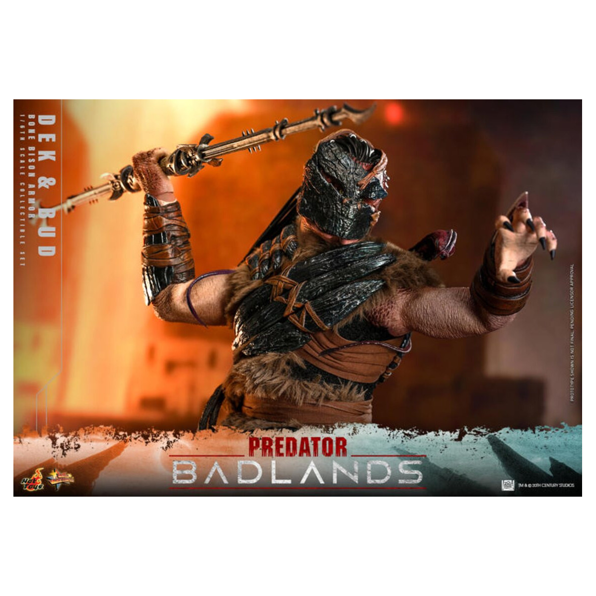 Hot Toys - Predator: Badlands - Dek (Armadura Bisonte de Hueso) y Bud MMS 1/6