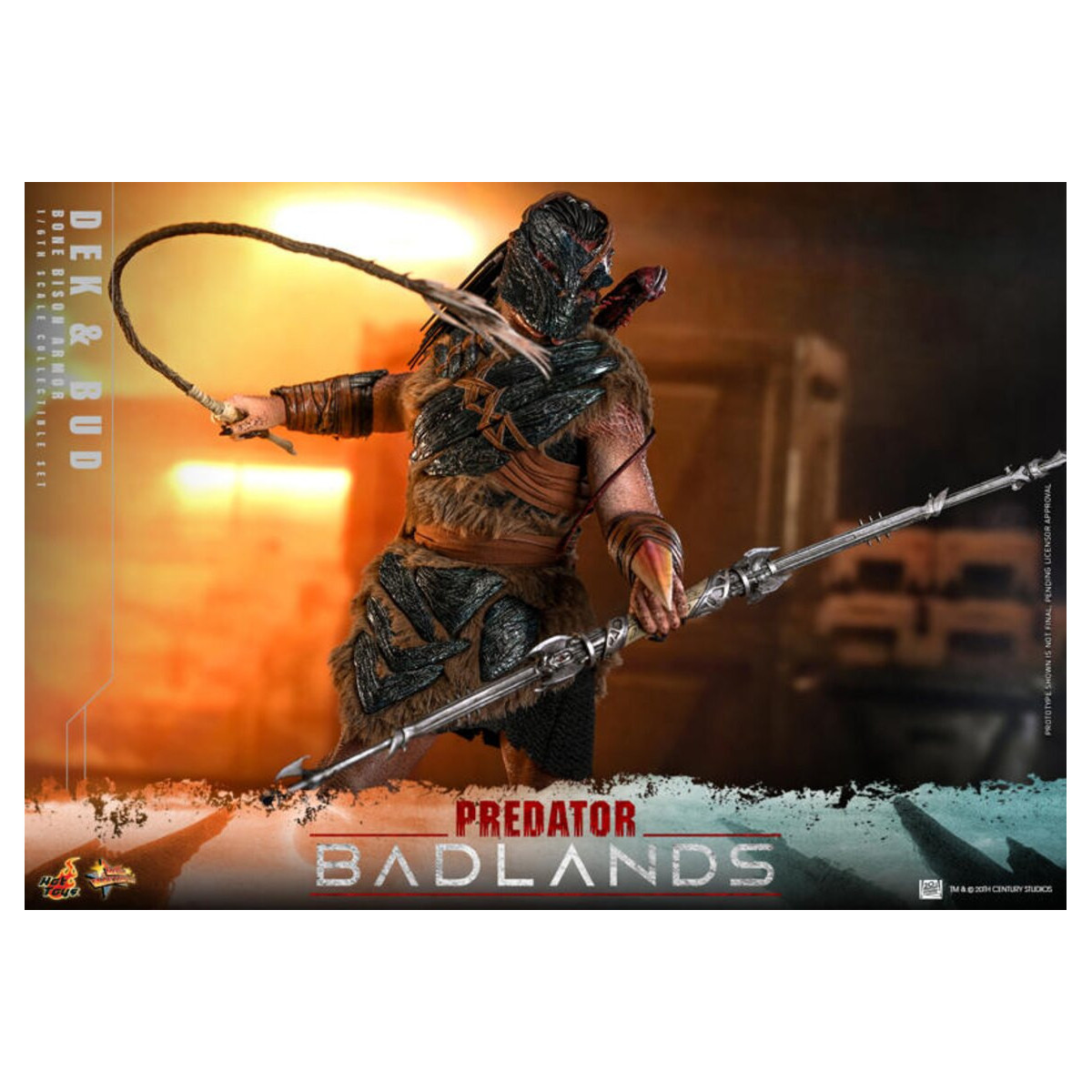 Hot Toys - Predator: Badlands - Dek (Armadura Bisonte de Hueso) y Bud MMS 1/6