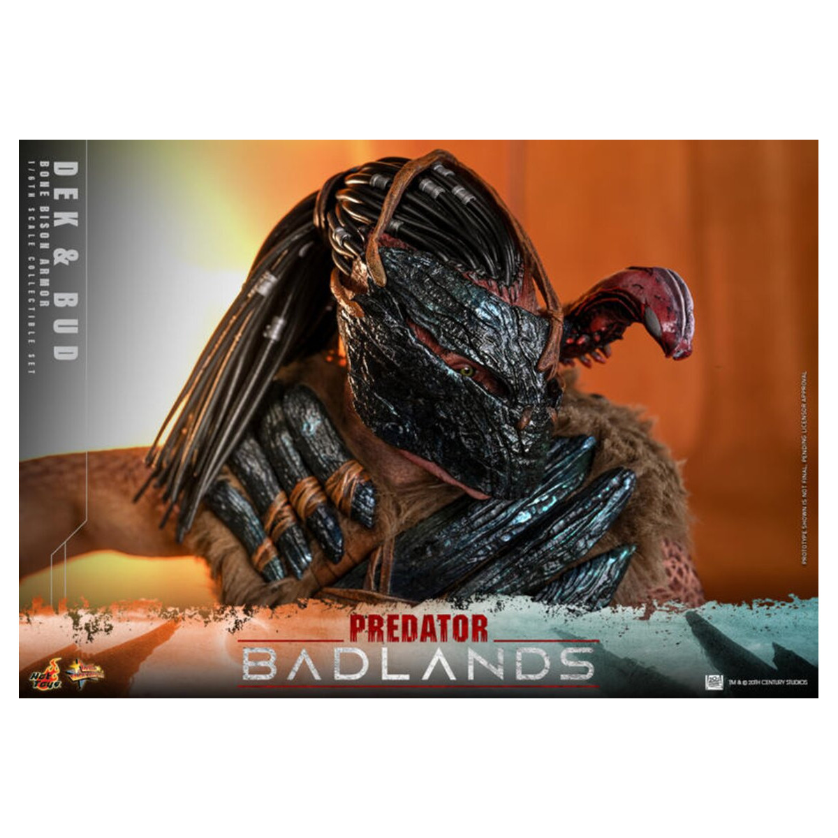 Hot Toys - Predator: Badlands - Dek (Armadura Bisonte de Hueso) y Bud MMS 1/6