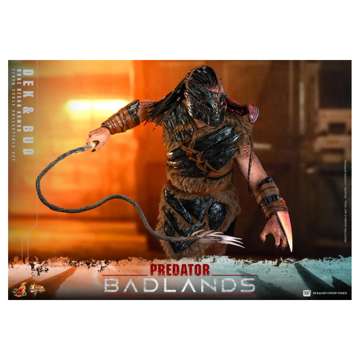 Hot Toys - Predator: Badlands - Dek (Armadura Bisonte de Hueso) y Bud MMS 1/6