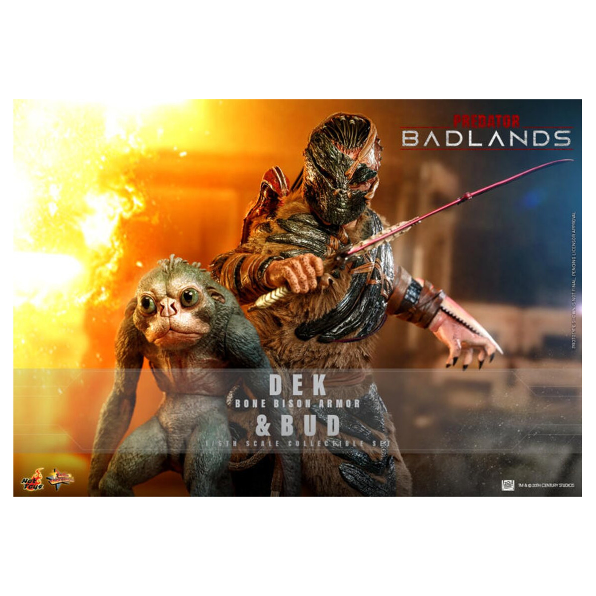 Hot Toys - Predator: Badlands - Dek (Armadura Bisonte de Hueso) y Bud MMS 1/6