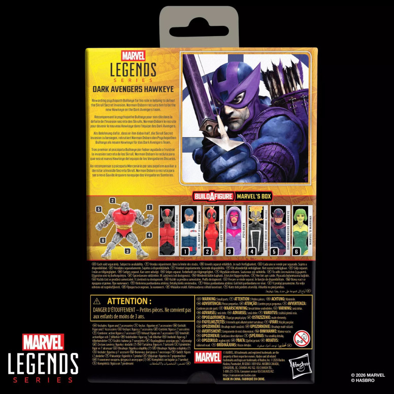 Marvel Legends - Dark Avengers Hawkeye - Caja BAF