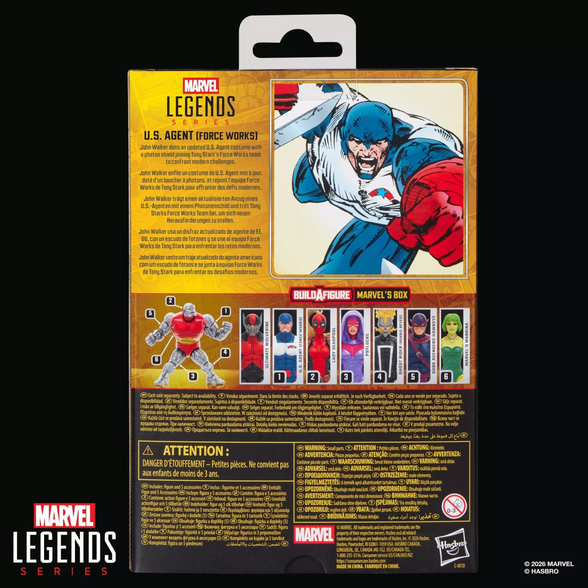 Marvel Legends - U.S. Agente (Trabajos de Fuerza) - Box BAF