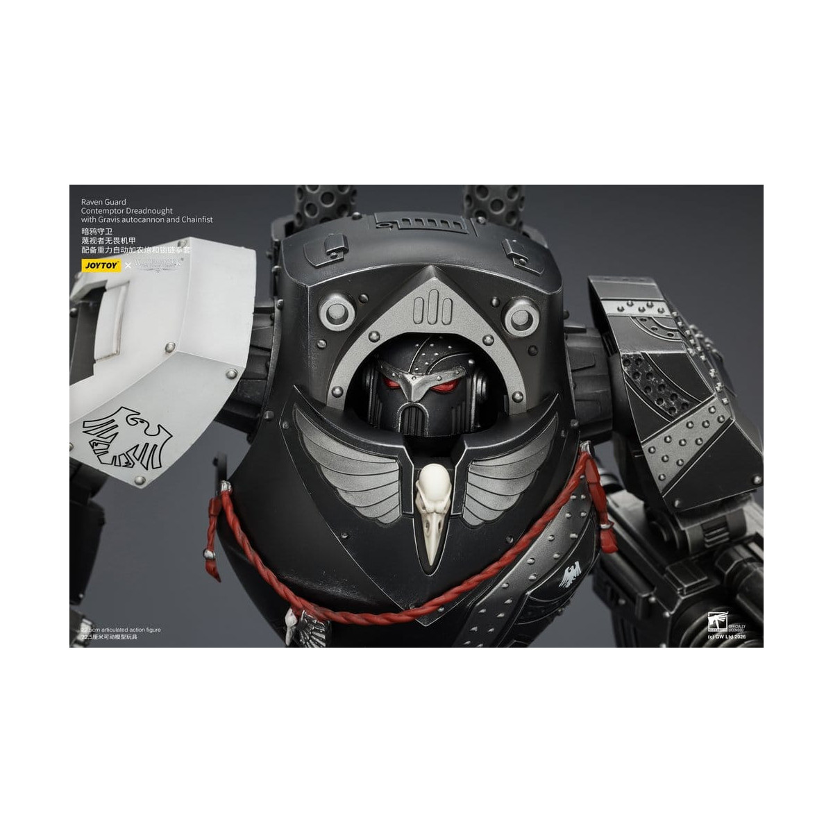 JoyToy Space Marines - Raven Guard - Contemptor Dreadnought con Gravis autocannon y Chainfist 1/18 - Warhammer 40k