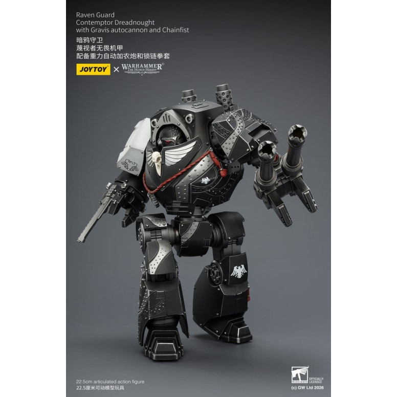JoyToy Space Marines - Raven Guard - Contemptor Dreadnought con Gravis autocannon y Chainfist 1/18 - Warhammer 40k