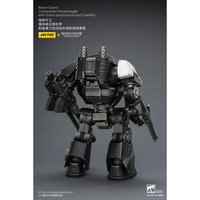 JoyToy Space Marines - Raven Guard - Contemptor Dreadnought con Gravis autocannon y Chainfist 1/18 - Warhammer 40k