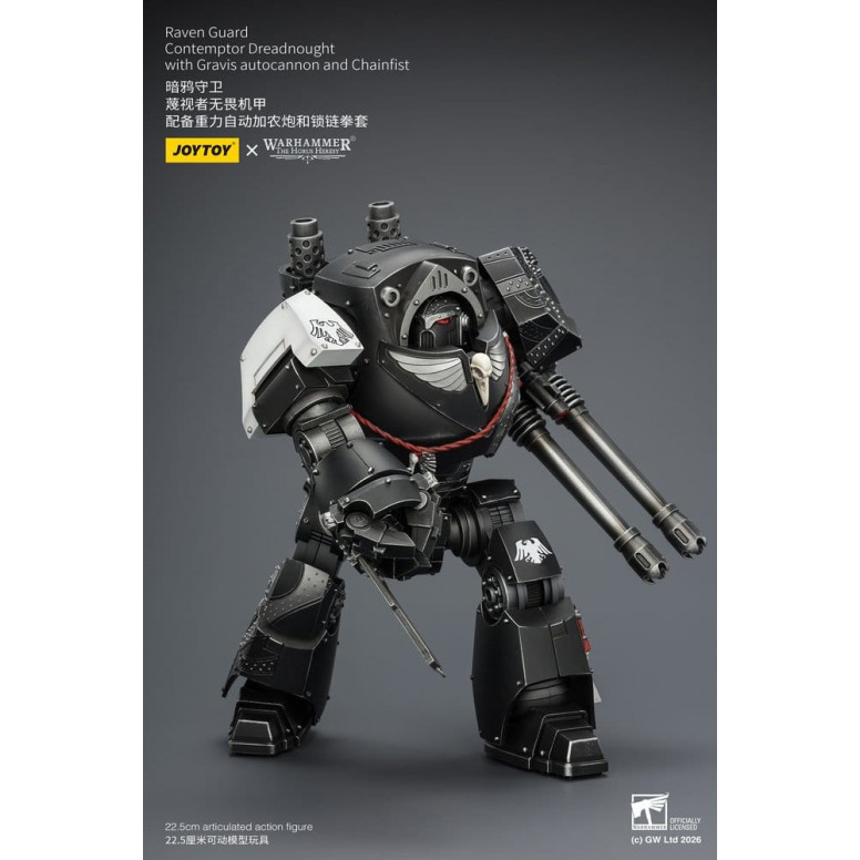 JoyToy Space Marines - Raven Guard - Contemptor Dreadnought con Gravis autocannon y Chainfist 1/18 - Warhammer 40k