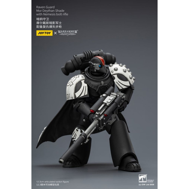 JoyToy Space Marines - Guardia Cuervo - Mor Deythan Shade con rifle de cerrojo Nemesis 1/18 - Warhammer 40k