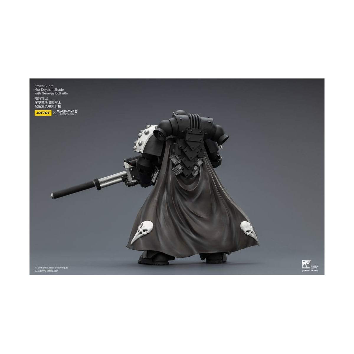 JoyToy Space Marines - Guardia Cuervo - Mor Deythan Shade con rifle de cerrojo Nemesis 1/18 - Warhammer 40k