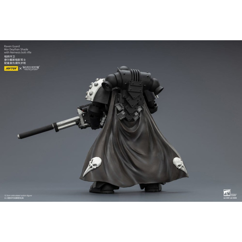 JoyToy Space Marines - Guardia Cuervo - Mor Deythan Shade con rifle de cerrojo Nemesis 1/18 - Warhammer 40k