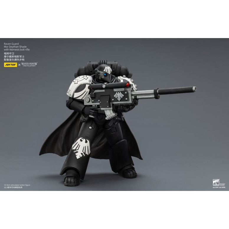 JoyToy Space Marines - Guardia Cuervo - Mor Deythan Shade con rifle de cerrojo Nemesis 1/18 - Warhammer 40k
