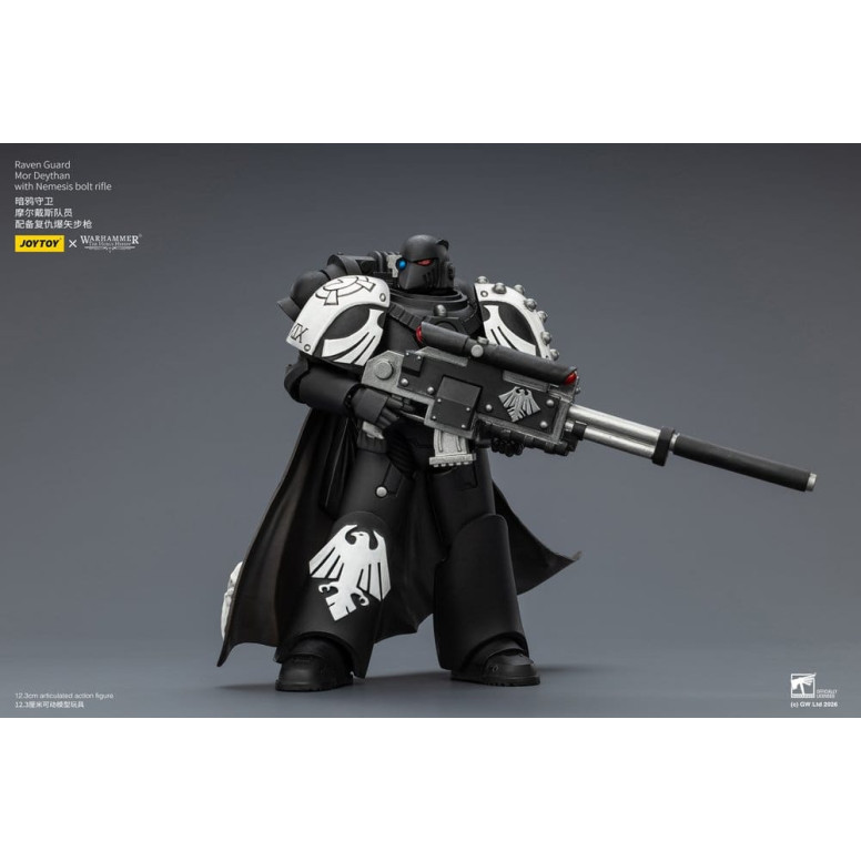 JoyToy Space Marines - Guardia Cuervo - Mor Deythan con rifle de cerrojo Nemesis 1/18 - Warhammer 40k