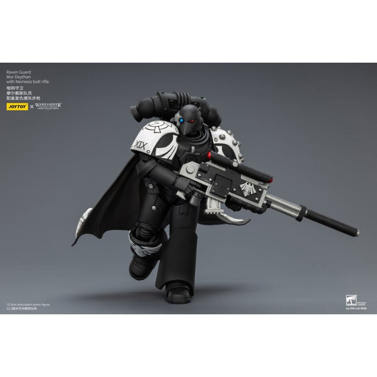 JoyToy Space Marines - Guardia Cuervo - Mor Deythan con rifle de cerrojo Nemesis 1/18 - Warhammer 40k