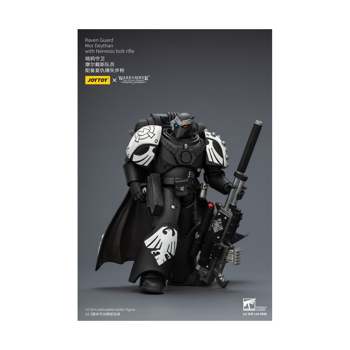 JoyToy Space Marines - Guardia Cuervo - Mor Deythan con rifle de cerrojo Nemesis 1/18 - Warhammer 40k