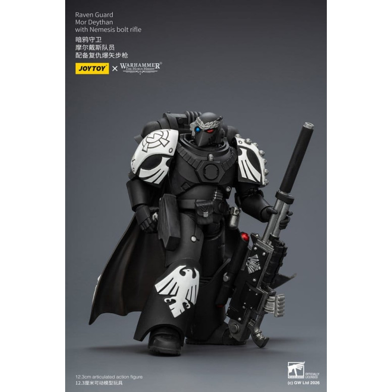 JoyToy Space Marines - Guardia Cuervo - Mor Deythan con rifle de cerrojo Nemesis 1/18 - Warhammer 40k