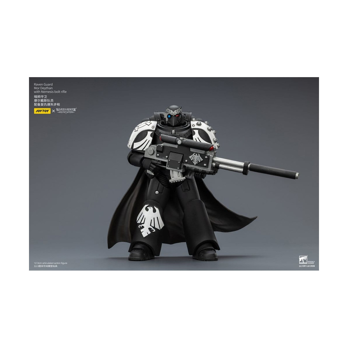 JoyToy Space Marines - Guardia Cuervo - Mor Deythan con rifle de cerrojo Nemesis 1/18 - Warhammer 40k