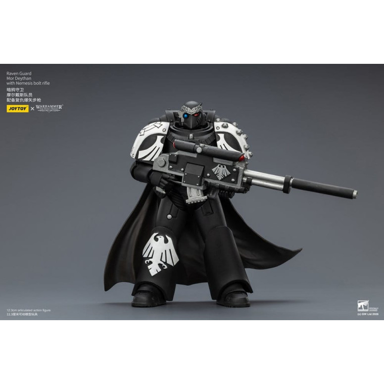 JoyToy Space Marines - Guardia Cuervo - Mor Deythan con rifle de cerrojo Nemesis 1/18 - Warhammer 40k