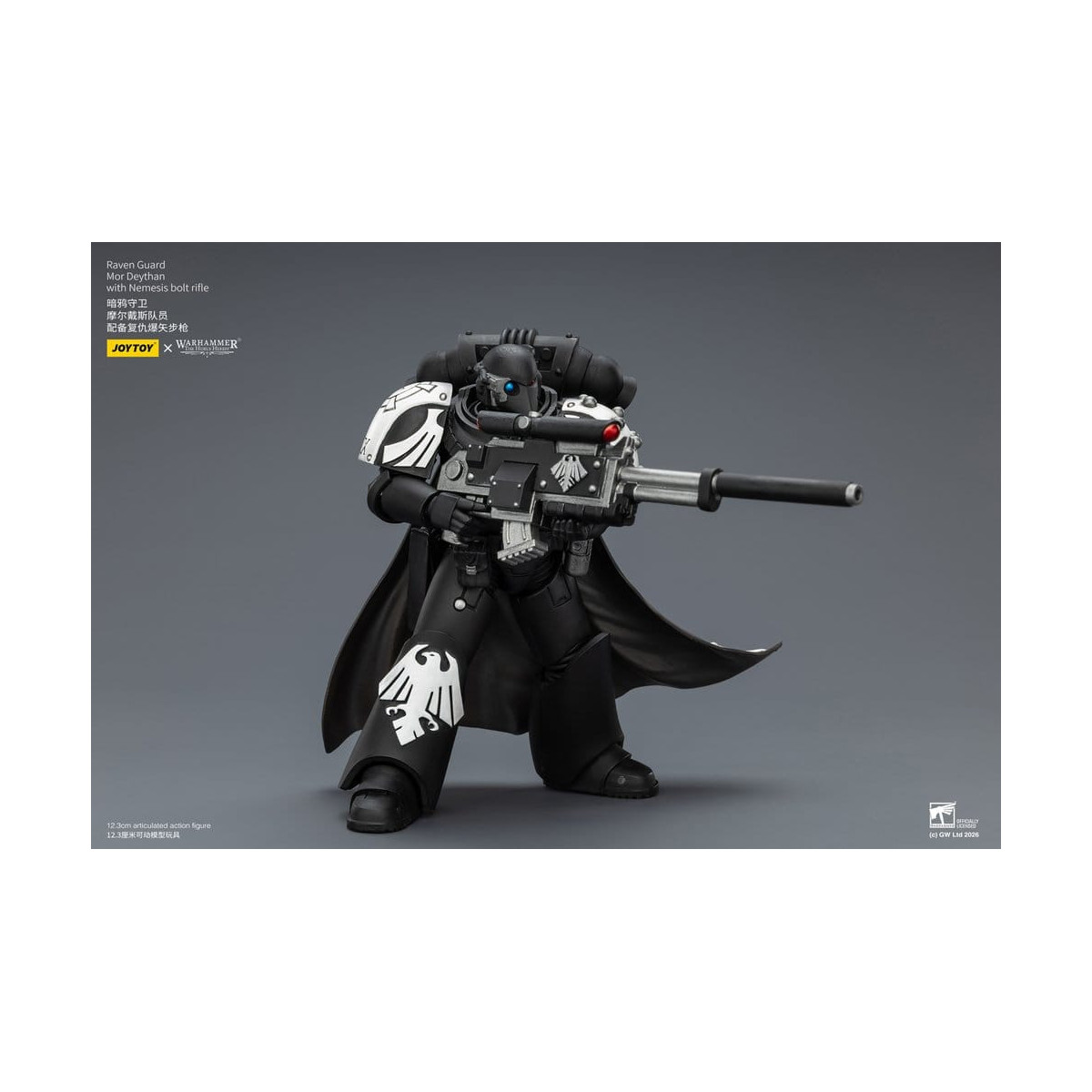 JoyToy Space Marines - Guardia Cuervo - Mor Deythan con rifle de cerrojo Nemesis 1/18 - Warhammer 40k