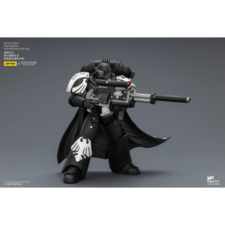 JoyToy Space Marines - Guardia Cuervo - Mor Deythan con rifle de cerrojo Nemesis 1/18 - Warhammer 40k
