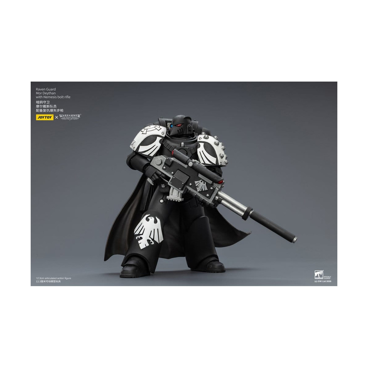JoyToy Space Marines - Guardia Cuervo - Mor Deythan con rifle de cerrojo Nemesis 1/18 - Warhammer 40k