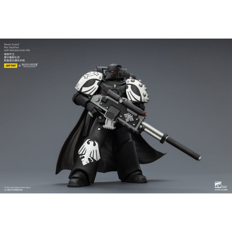 JoyToy Space Marines - Guardia Cuervo - Mor Deythan con rifle de cerrojo Nemesis 1/18 - Warhammer 40k