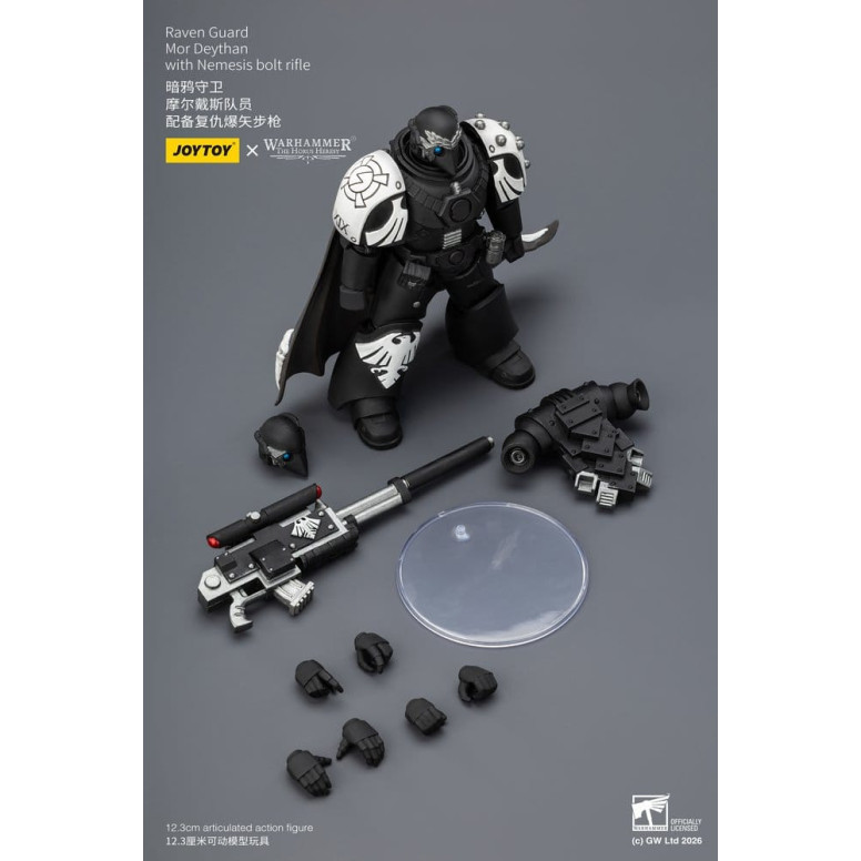 JoyToy Space Marines - Guardia Cuervo - Mor Deythan con rifle de cerrojo Nemesis 1/18 - Warhammer 40k