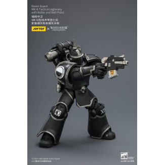 Joytoy - Warhammer - Escuadra Táctica Guardia Cuervo Mk III - Legionario Táctico Mk III con Bolter y Pistola de Proyectiles 1/18