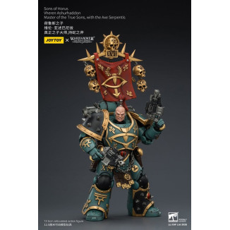 JoyToy Space Marines - Sons of Horus - Vheren Ashurhaddon Maestro de los Verdaderos Hijos con el Hacha Serpentis 1/18 - La Herej