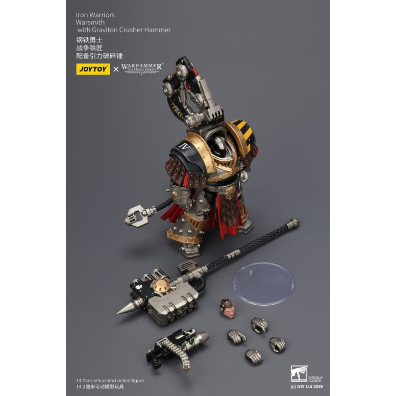 Joytoy - Warhammer - Iron Warriors Warsmith con martillo triturador de gravitones - La Herejía de Horus