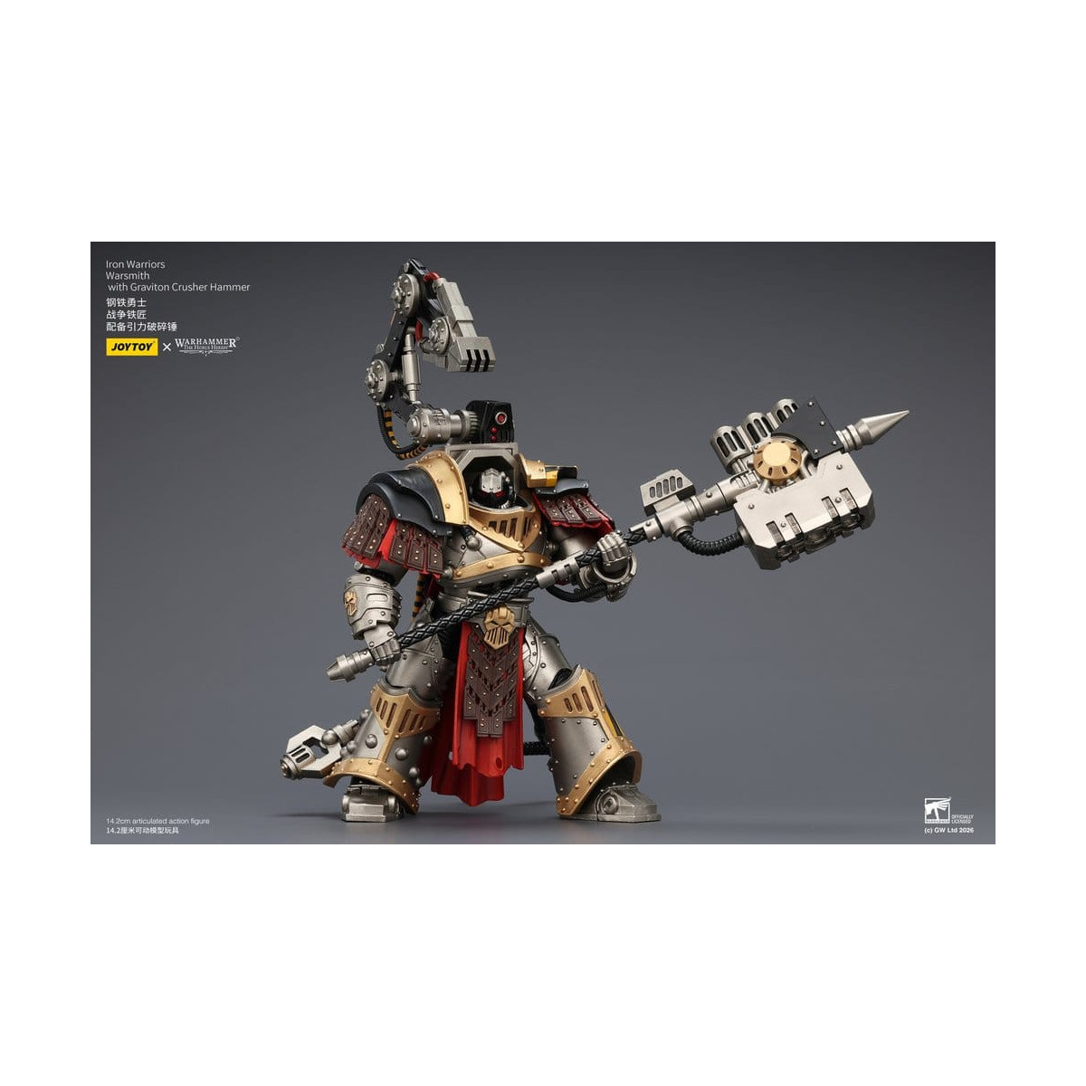 Joytoy - Warhammer - Iron Warriors Warsmith con martillo triturador de gravitones - La Herejía de Horus